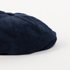 paperboy cap navy corduroy side detail