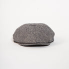 paperboy newsboy cap grey herringbone front view
