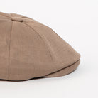 newsboy cap taupe side detail