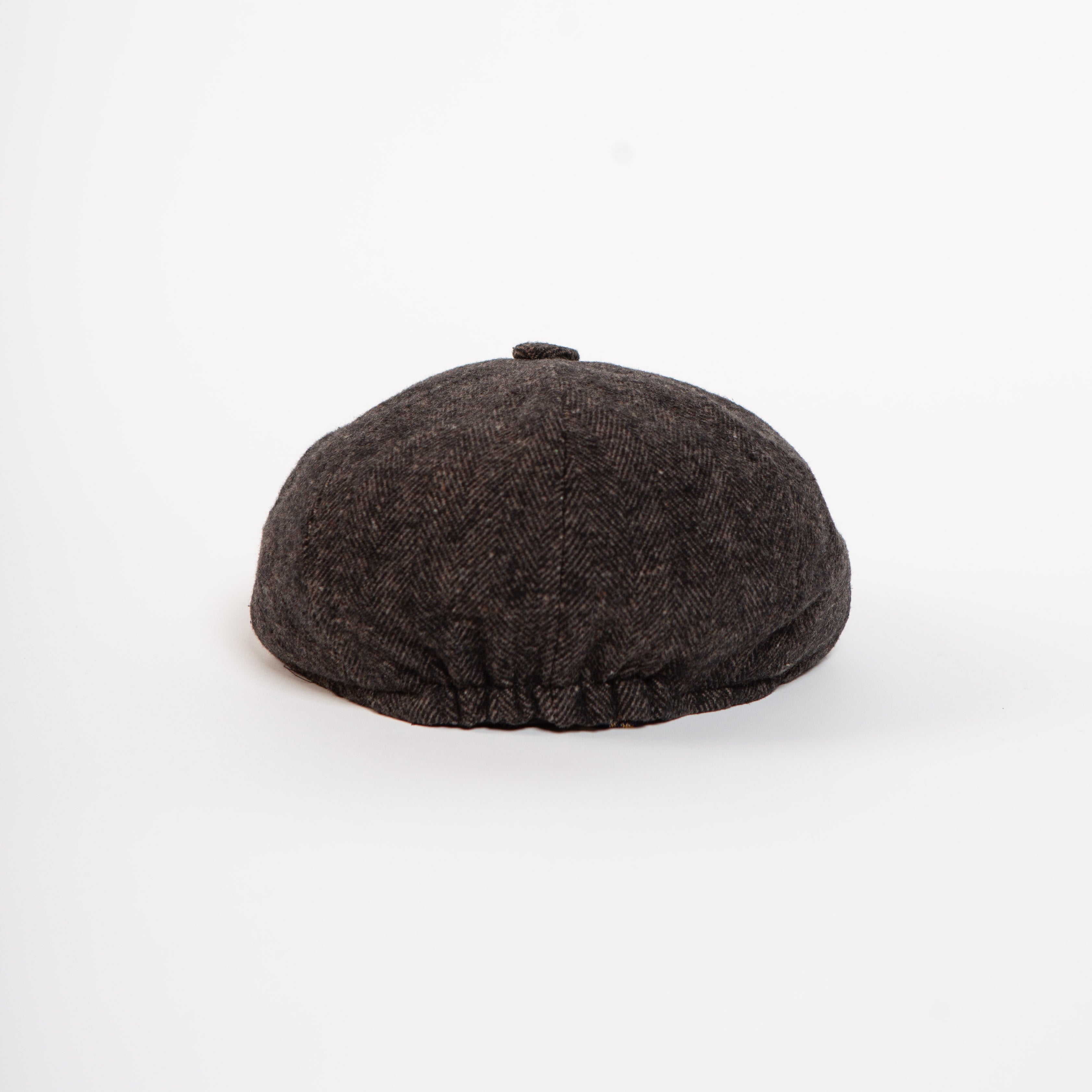 elastic back charcoal brown paperboy hat