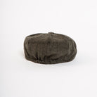 elastic back olive herringbone paperboy hat