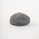 elastic back grey houndstooth paperboy hat