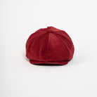 corduroy paperboy cap burgundy front view