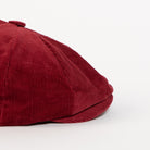 burgundy wool blend corduroy newsboy cap side angle