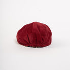 elastic back burgundy corduroy paperboy hat