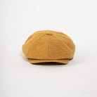 wool paperboy cap mustard front view