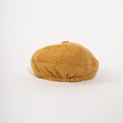 elastic back mustard wool paperboy hat
