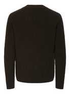 Black ribbed sweater on a white background by Only and sons