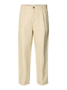 mens linen trousers minimal clean silhouette