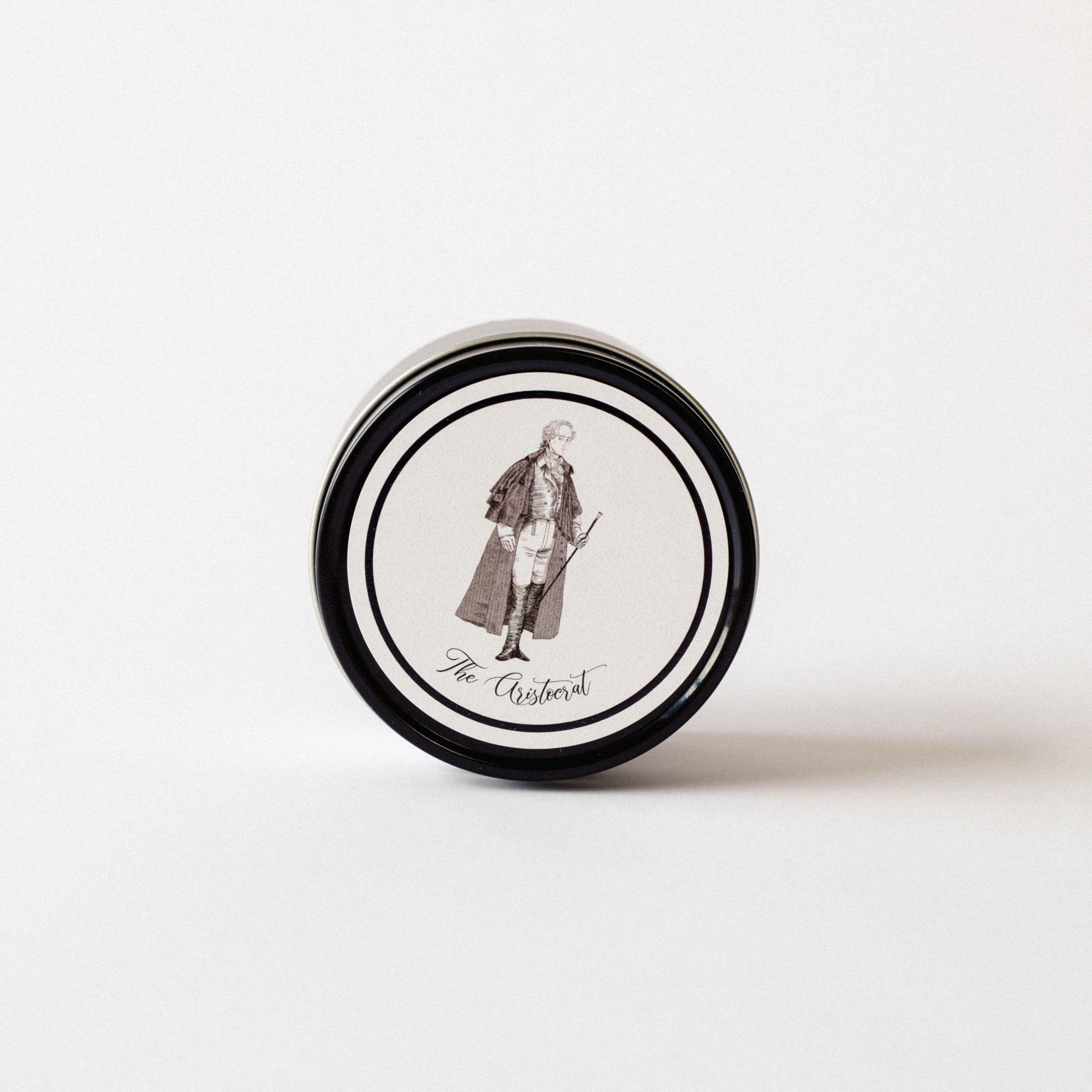 Premium artisan candle The Chemist in black metal tin