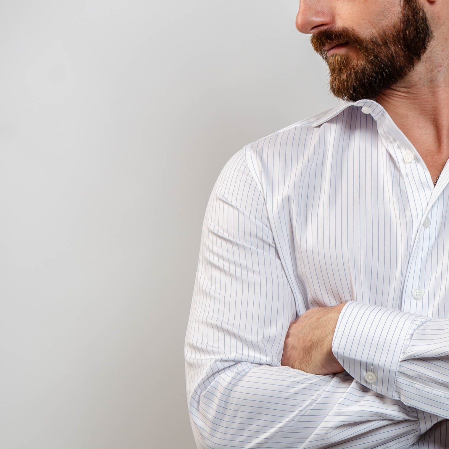 men’s white button-up