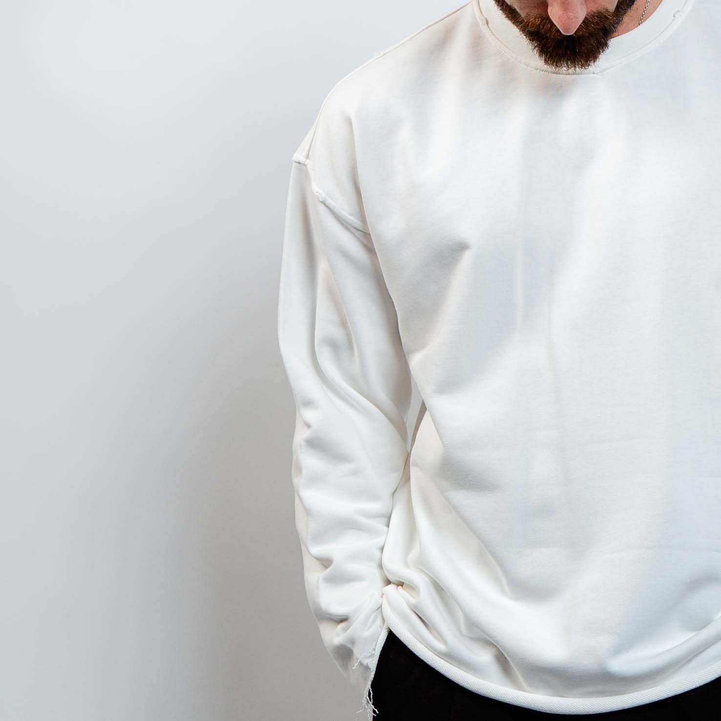 Off white raw edge sweatshirt