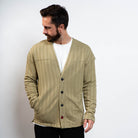 sand striped cardigan