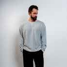 Light grey raw edge sweatshirt