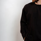 Black raw edge sweatshirt