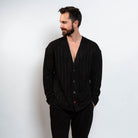 black striped cardigan