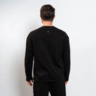 minimalist black striped knit