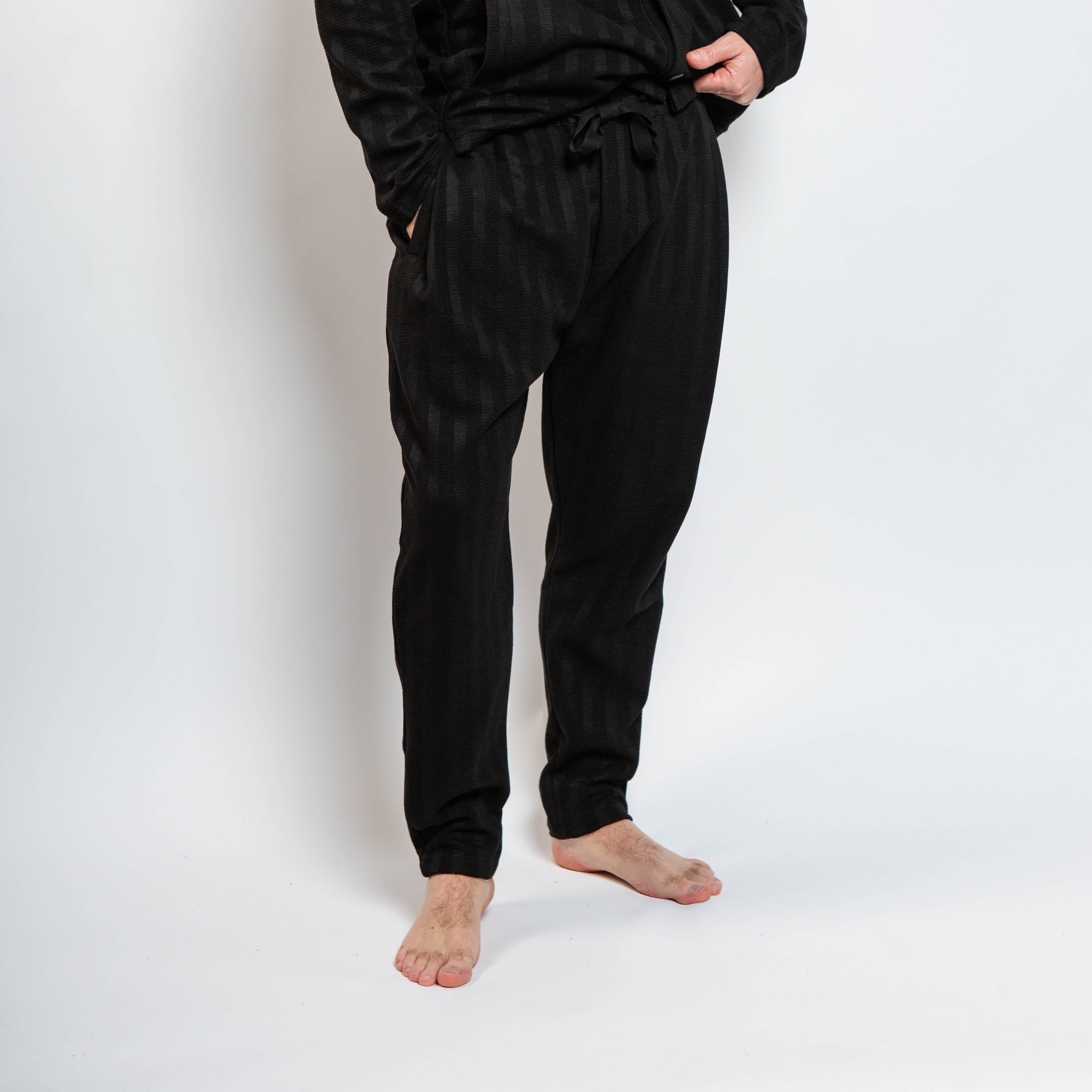 minimalist black lounge pants