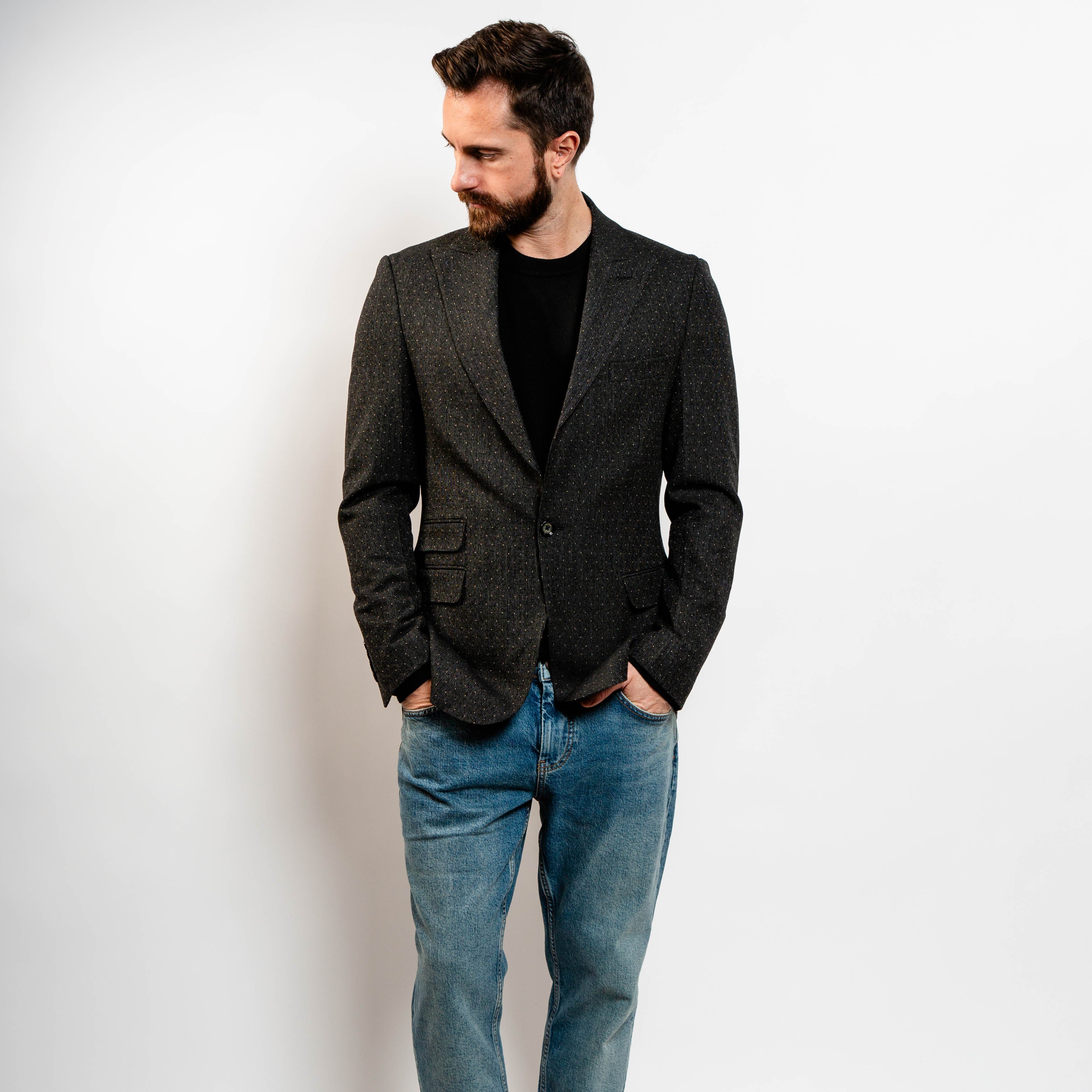 Charcoal textured blazer