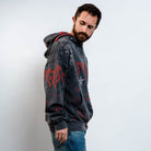 Charcoal printed hoodie