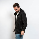 cotton jersey zip jacket black