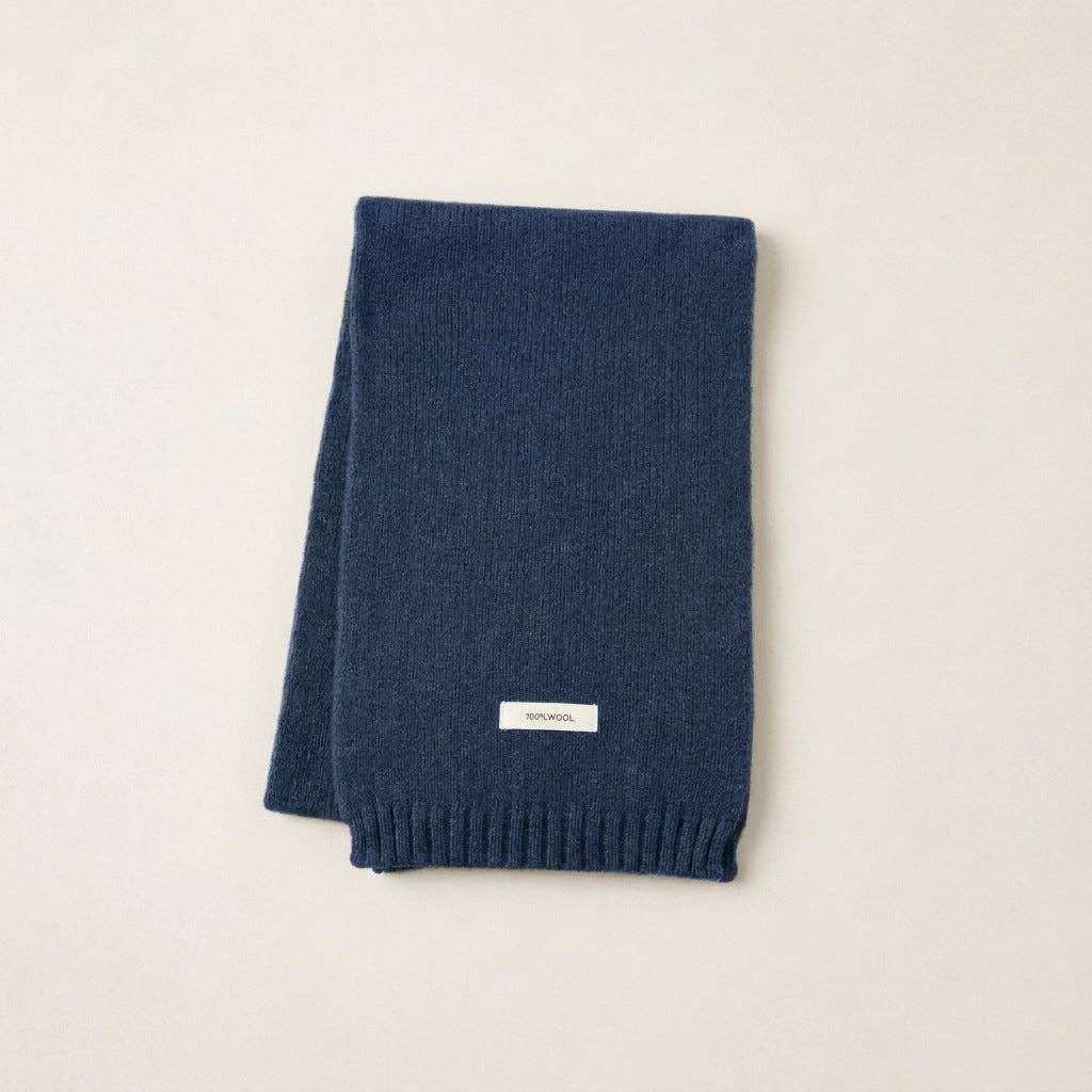 Merino Wool Scarf – Navy by Terrera – BIA BORO Gastown Vancouver