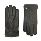 brown deerskin leather gloves ribbed cuff detail bia boro menswear