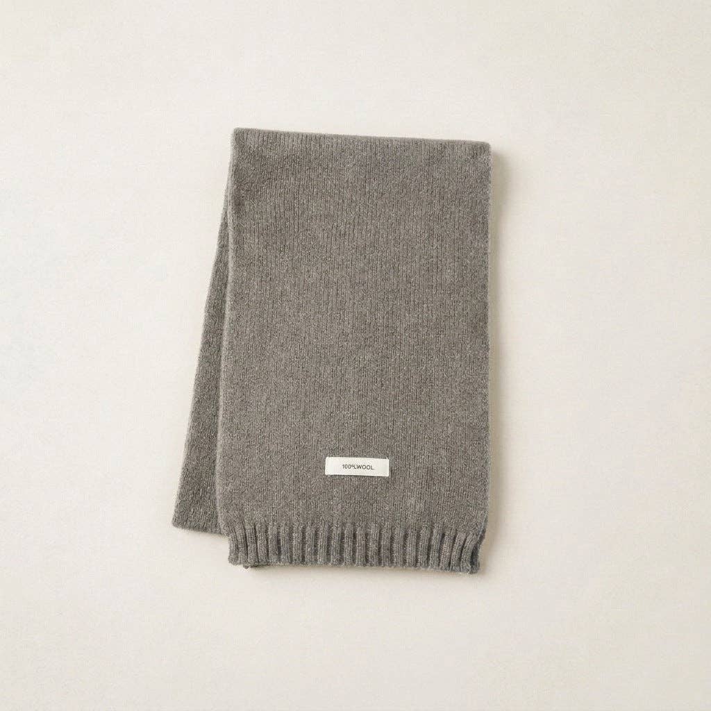 Merino Wool Scarf – Grey by Terrera – BIA BORO Gastown Vancouver