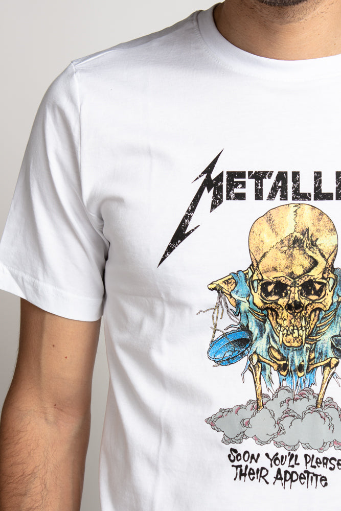 Metallica T Shirt White MED