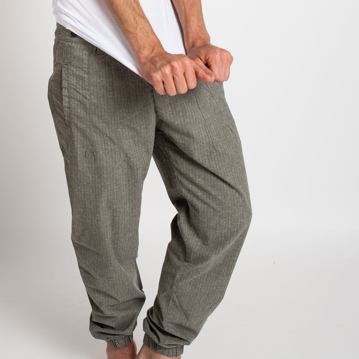 Expent Linen Joggers PE63 - Grey – BIA BORO MENSWEAR